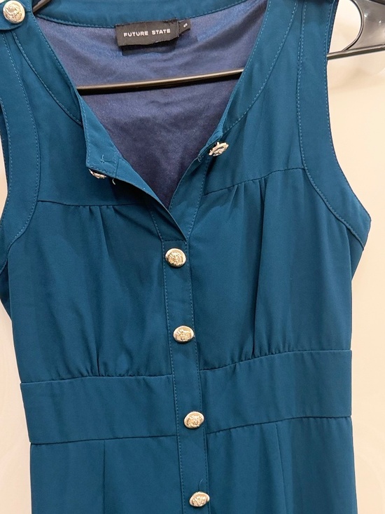 Future State Sleeveless Dress in Emerald - Picture 2 of 4